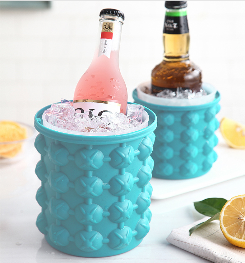 Outdoor Round Plastic Ice Bucket with Lid (Wholesale)